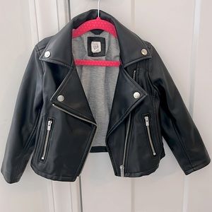 Gap Toddler Faux Leather Moto Jacket- size 3T.